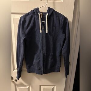 Mossimo Supply Co Blue Zip Up Hooded Jacket Size Small